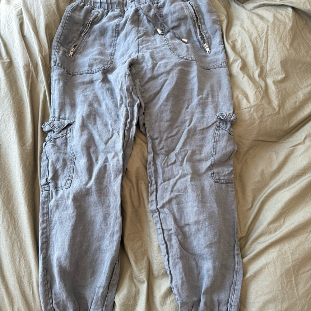 BLANKNYC grey linen joggers size 28